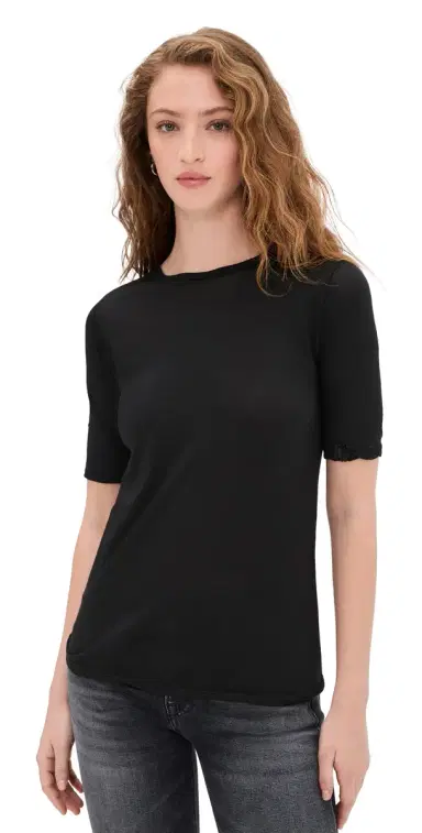 ALL THREE Victoria Tee Black L | Thumbnail 1