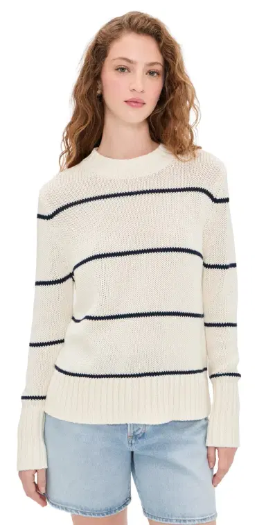 Kule The Tatum Pullover Cream/Navy Ministripe XS | Thumbnail 1