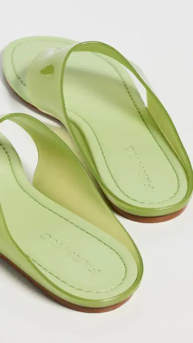 Farm Rio Jelly Flat Sandals Sage Green 5 | Thumbnail 4 Farm Rio Jelly Flat Sandals Sage Green 5 | Thumbnail 4