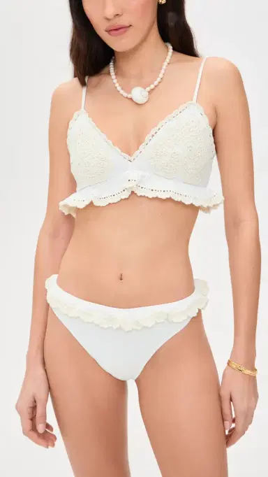 Sea adelyn Crochet Bikini Bottoms White | Thumbnail 4