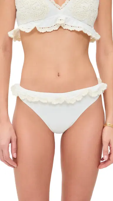 Sea adelyn Crochet Bikini Bottoms White | Thumbnail 6