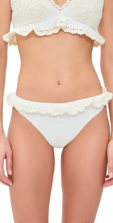 Sea adelyn Crochet Bikini Bottoms White | Thumbnail 1