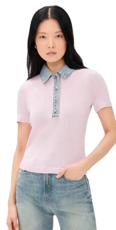 SEROYA Erika Knit Top Petal Pink/Coast | Thumbnail 1