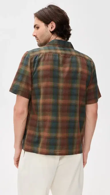 Service Works Plaid Resort Shirt Brown | Thumbnail 3