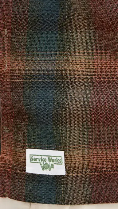 Service Works Plaid Resort Shirt Brown | Thumbnail 6