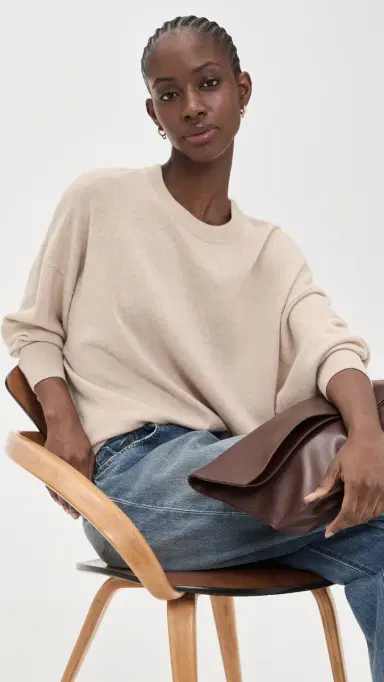 Jenni Kayne Cashmere Marina Crewneck Oat | Thumbnail 2
