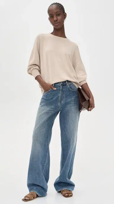 Jenni Kayne Cashmere Marina Crewneck Oat | Thumbnail 6