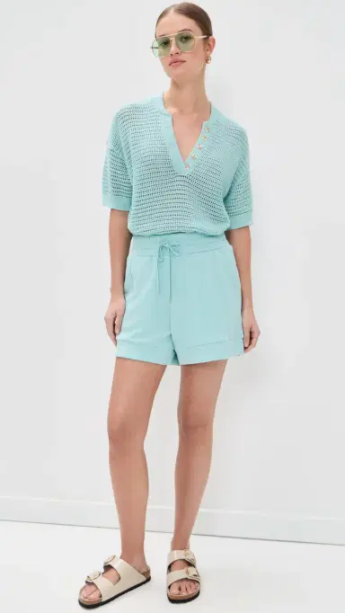 Varley Callie Knit Top Porcelain Blue S | Thumbnail 5