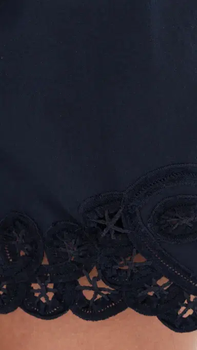 Veronica Beard Vilvaldi Shorts with Embroidery Navy | Thumbnail 6 Veronica Beard Vilvaldi Shorts with Embroidery Navy | Thumbnail 6