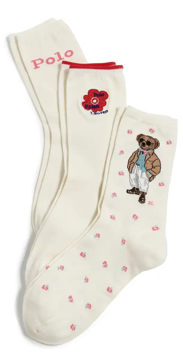 Polo Ralph Lauren Polo Bear Crew Sock 3 Pack Assorted One Size