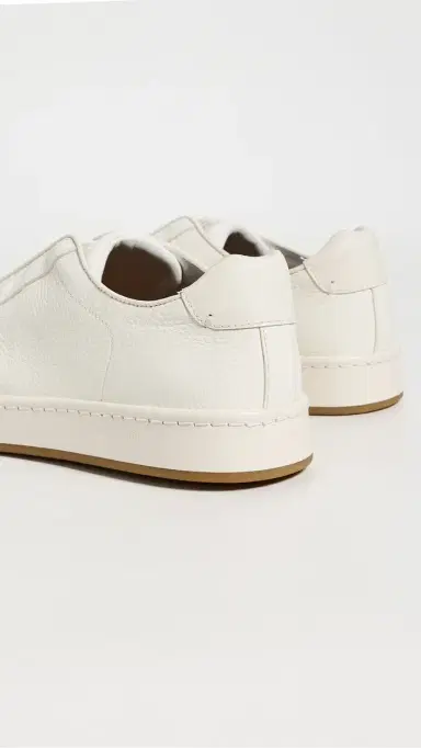 Allen Edmonds Banks Leather Slip On Sneakers White 9 | Thumbnail 3