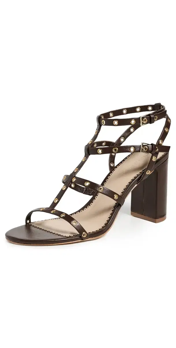 Maisie Strappy Grommet Sandals Chocolate