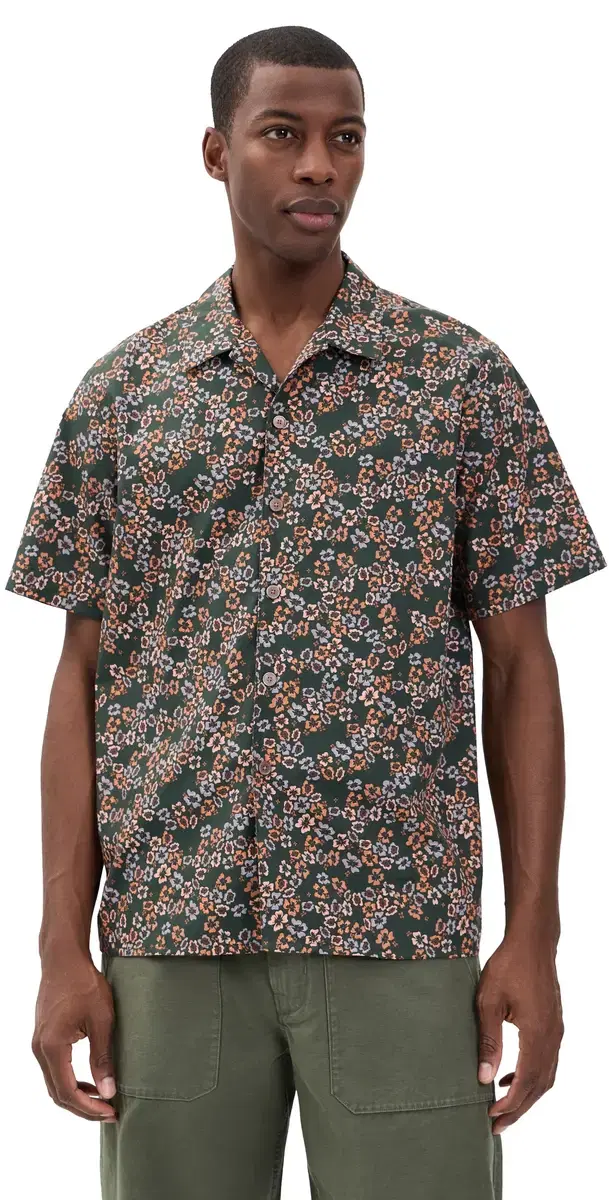 PS Paul Smith Short Sleeve Casual Fit Shirt Bottle Green