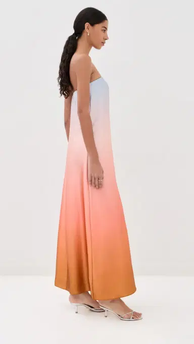 Sablyn Arden Strapless ilk Ombre Maxi Dress Melon | Thumbnail 5 Sablyn Arden Strapless ilk Ombre Maxi Dress Melon | Thumbnail 5