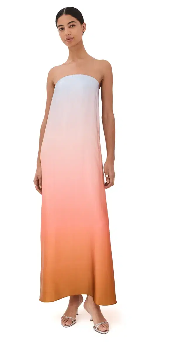 Sablyn Arden Strapless ilk Ombre Maxi Dress Melon