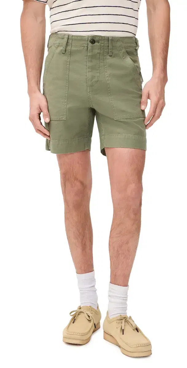 Field Supply Shorts 6 Washed Fatigue Green