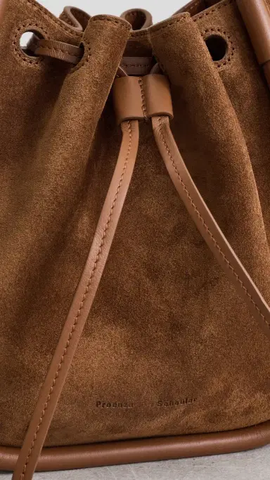 Proenza Schouler Small Ruched Tote In Soft Suede Saddle One Size | Thumbnail 5 Proenza Schouler Small Ruched Tote In Soft Suede Saddle One Size | Thumbnail 5