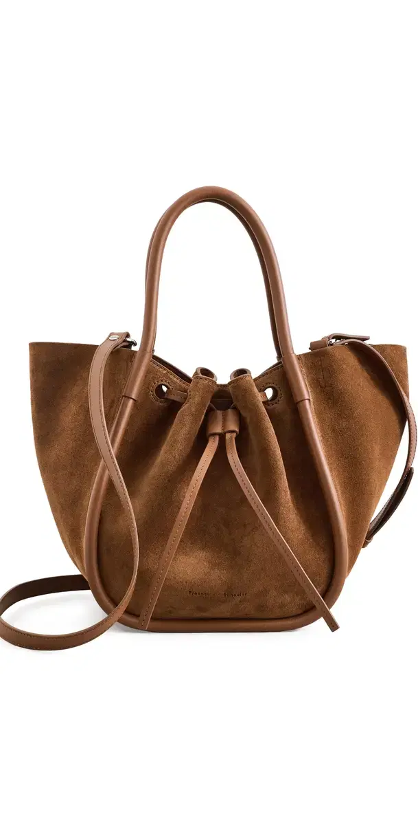 Proenza Schouler Small Ruched Tote In Soft Suede Saddle One Size