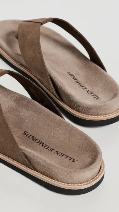 Allen Edmonds Sawgrass Suede Thong Sandals Tobacco 8 | Thumbnail 3