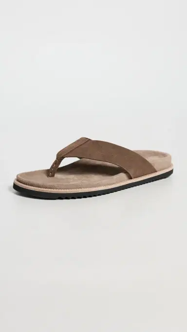 Allen Edmonds Sawgrass Suede Thong Sandals Tobacco 8 | Thumbnail 4