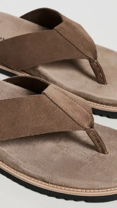 Allen Edmonds Sawgrass Suede Thong Sandals Tobacco 8 | Thumbnail 5