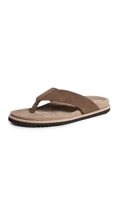 Allen Edmonds Sawgrass Suede Thong Sandals Tobacco 8 | Thumbnail 6