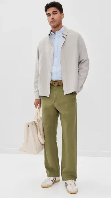 PS Paul Smith Workwear Chino Pants Olive Green | Thumbnail 2