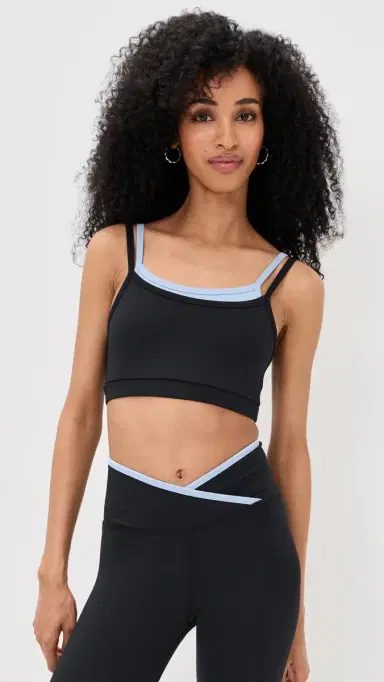 STRUT-THIS The Rhodes Bra Black/Baby Blue | Thumbnail 2