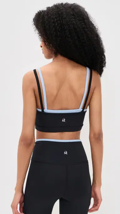 STRUT-THIS The Rhodes Bra Black/Baby Blue | Thumbnail 3