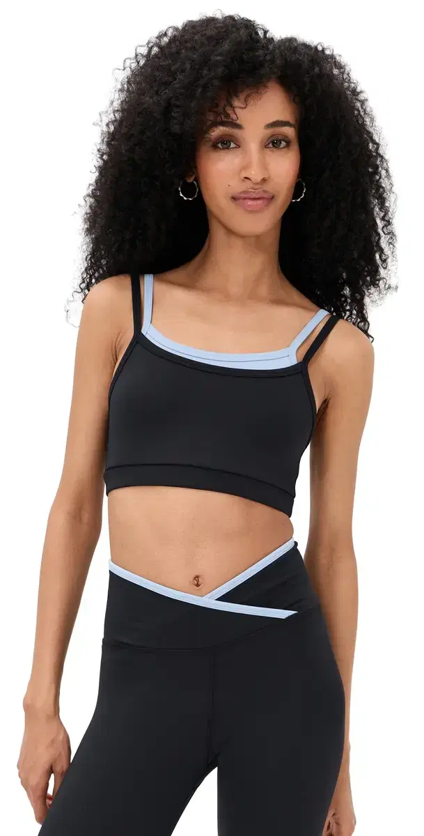 The Rhodes Bra Black/Baby Blue