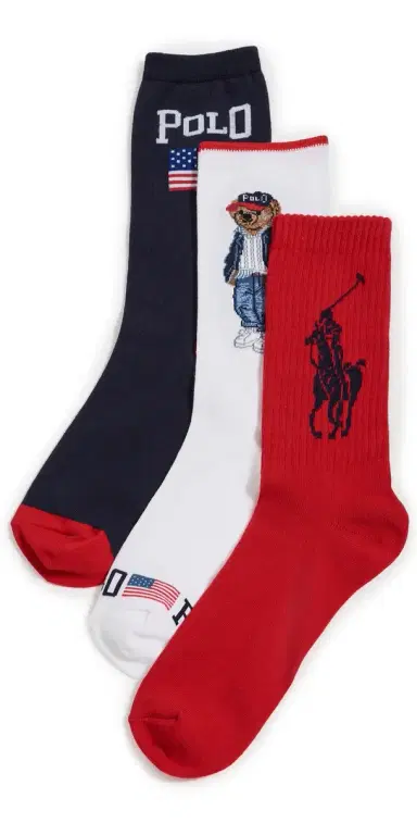 Polo Ralph Lauren Spring Bear Socks Gift 3 Pack | Thumbnail 1