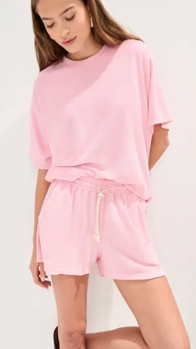 LE BOP Farrah Terry Shorts Pink | Thumbnail 2