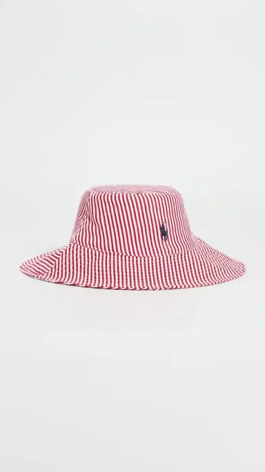 Polo Ralph Lauren Linen Sunhat Red/White | Thumbnail 2