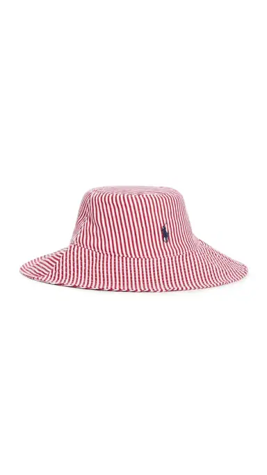 Polo Ralph Lauren Linen Sunhat Red/White | Thumbnail 5