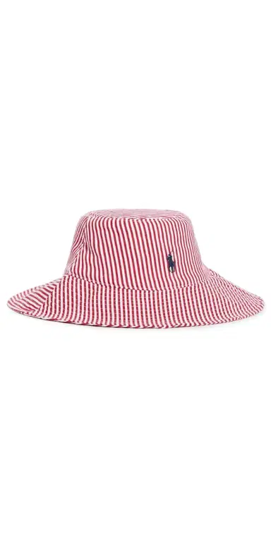 Polo Ralph Lauren Linen Sunhat Red/White | Thumbnail 1