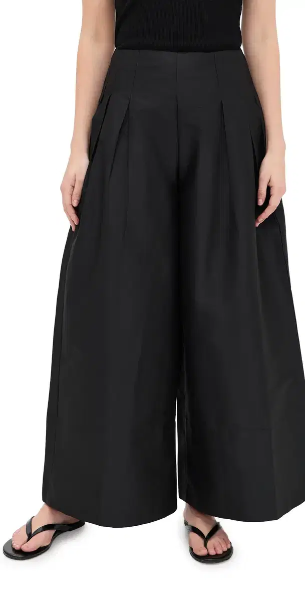 Chan Luu Techno Taffeta Trousers Black