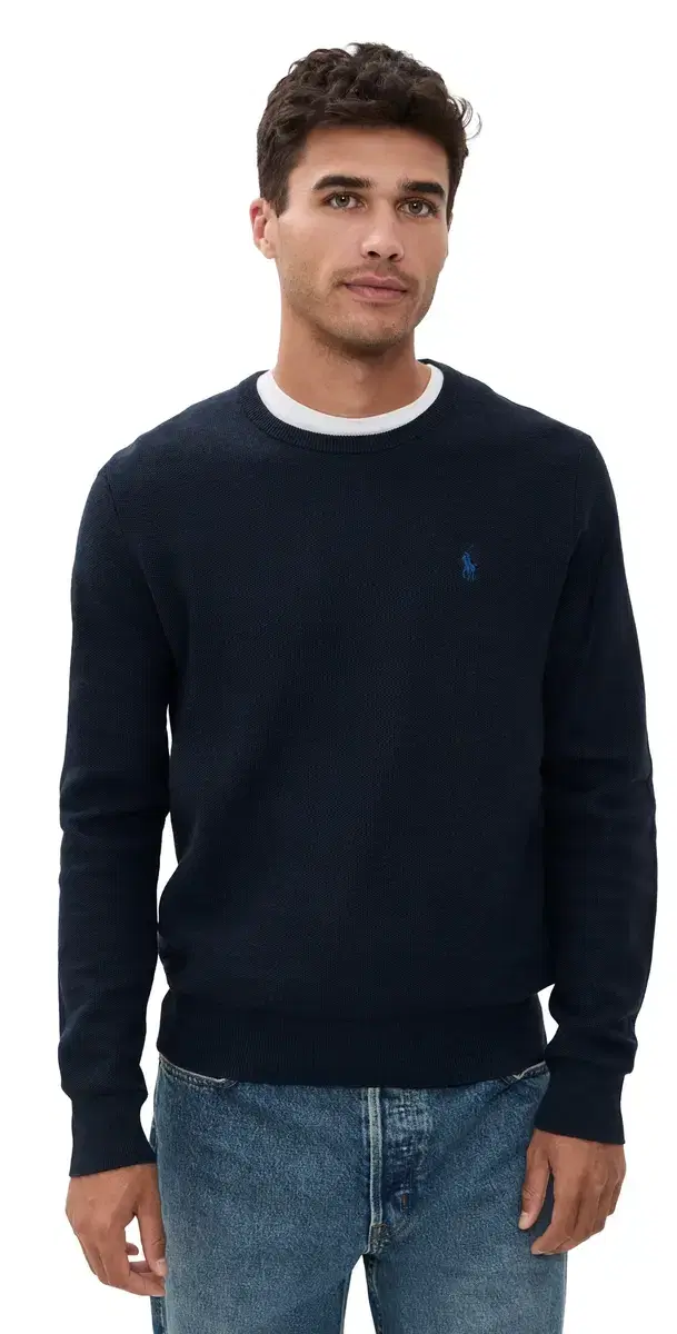 Polo Ralph Lauren Cotton Crewneck weater Navy Heather