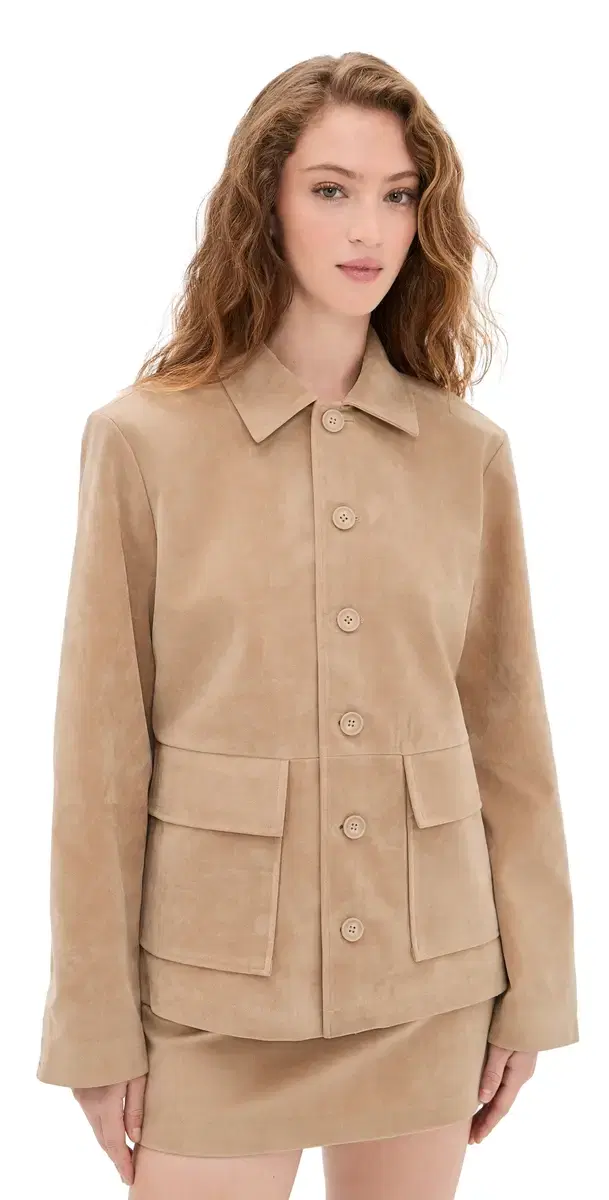 The Vegan uede Chore Coat Camel