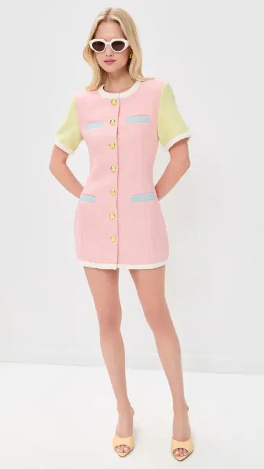 Maude Club Taylor Dress Pink Multi M | Thumbnail 5 Maude Club Taylor Dress Pink Multi M | Thumbnail 5