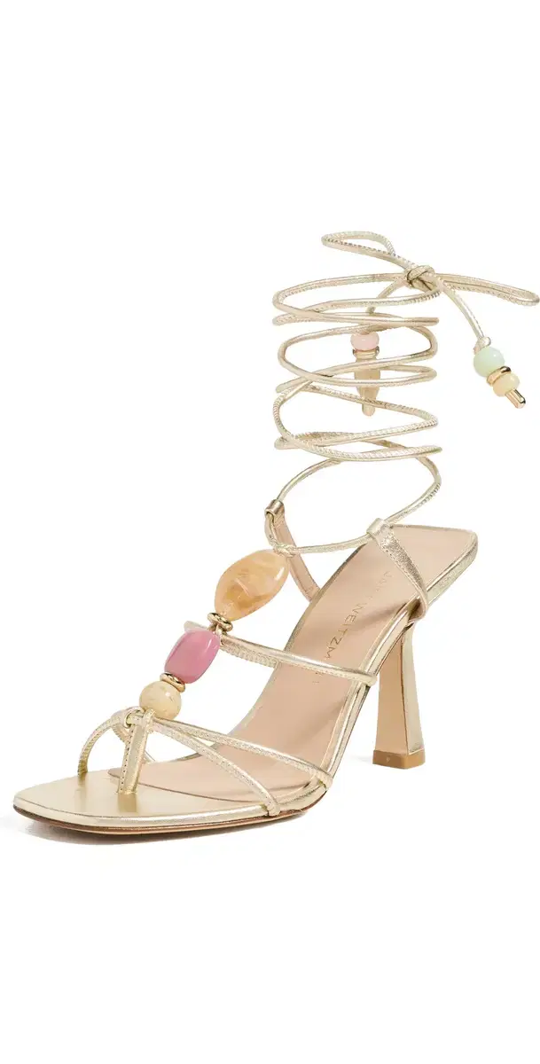 Stuart Weitzman Majorca Wrap 8 Sandals Platino