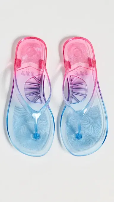Jeffrey Campbell Beach Day Jelly Flip Flop Blue Fuchsia Gradient 7 | Thumbnail 5