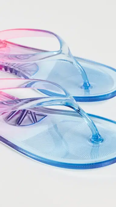 Jeffrey Campbell Beach Day Jelly Flip Flop Blue Fuchsia Gradient 7 | Thumbnail 6