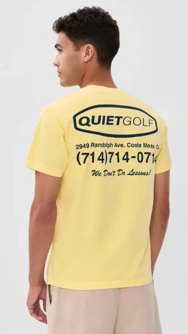 Quiet Golf Pro Shop T-Shirt Yellow | Thumbnail 2