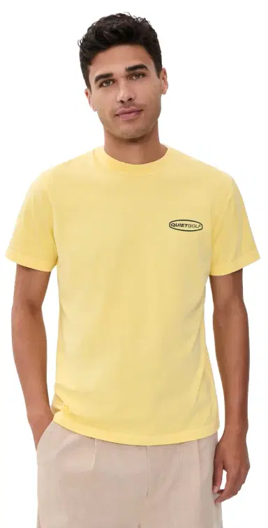 Quiet Golf Pro Shop T-Shirt Yellow | Thumbnail 1