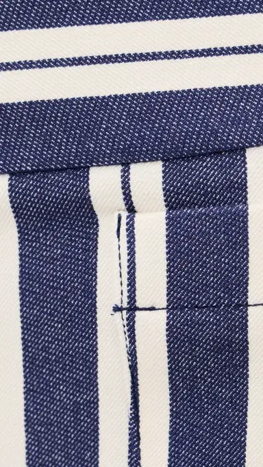 ALICE + OLIVIA Ace Mini Skort Metro Stripe Twilight Blue | Thumbnail 6 ALICE + OLIVIA Ace Mini Skort Metro Stripe Twilight Blue | Thumbnail 6