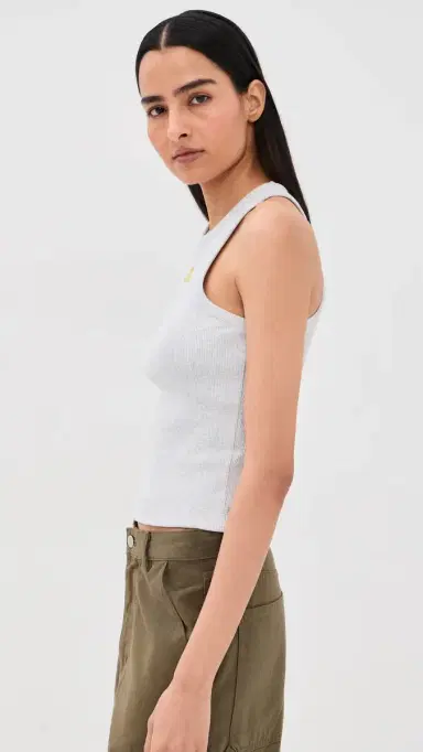 Casablanca Ribbed Tank Top Grey arle | Thumbnail 4 Casablanca Ribbed Tank Top Grey arle | Thumbnail 4