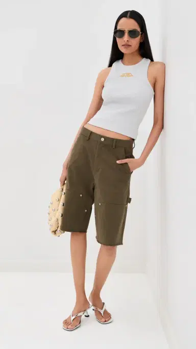 Casablanca Ribbed Tank Top Grey arle | Thumbnail 5 Casablanca Ribbed Tank Top Grey arle | Thumbnail 5