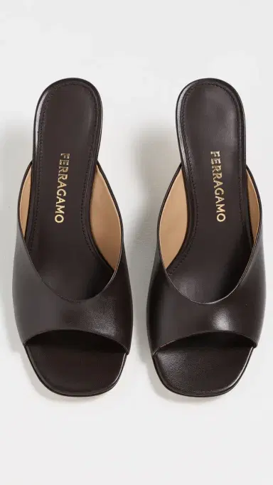 FERRAGAMO Igea Leather Mules T. Moro/Biscotto/Testa Di | Thumbnail 5 FERRAGAMO Igea Leather Mules T. Moro/Biscotto/Testa Di | Thumbnail 5