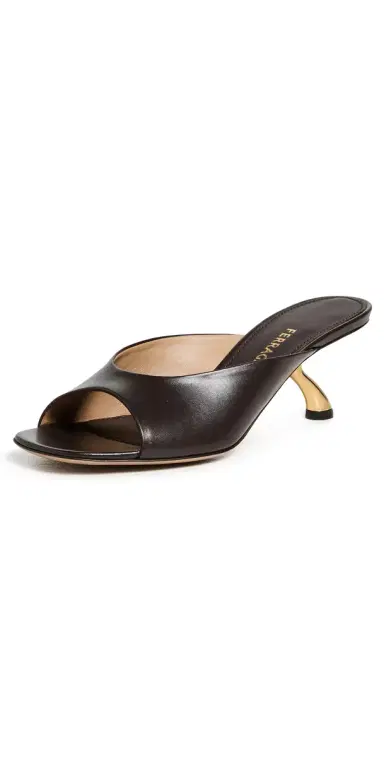 FERRAGAMO Igea Leather Mules T. Moro/Biscotto/Testa Di | Thumbnail 1 FERRAGAMO Igea Leather Mules T. Moro/Biscotto/Testa Di | Thumbnail 1