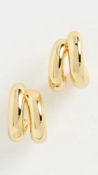 Jenny Bird Mini Florence Hoop Earrings Gold One Size | Thumbnail 2